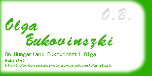 olga bukovinszki business card